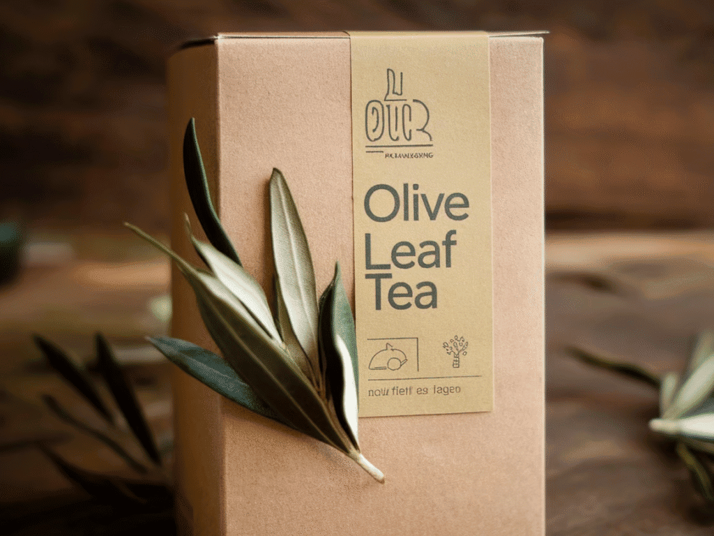 olive leaf tea packaging
