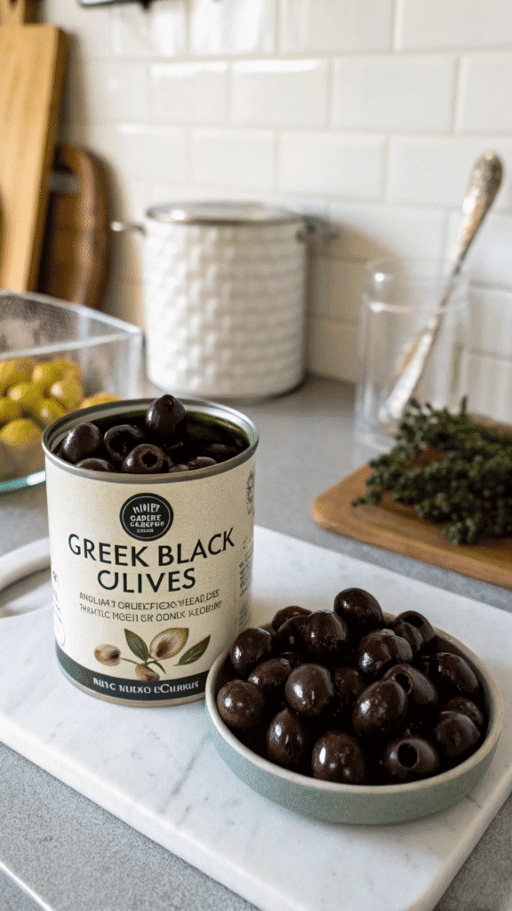 black olives in a can