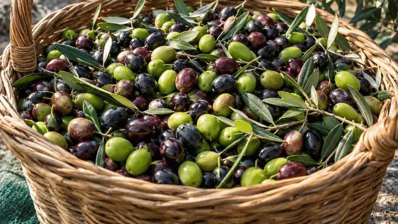freshly picked olives ready for curing at home