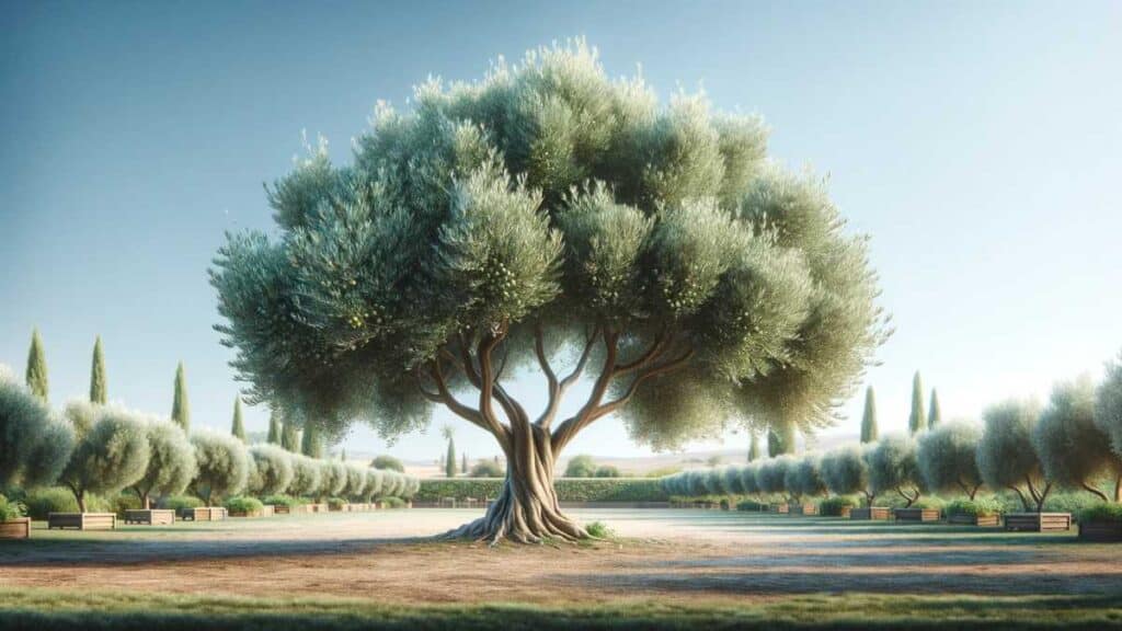 open centered olive tree shape