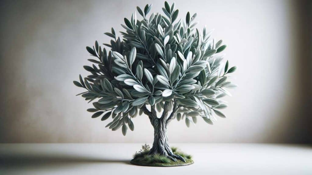 small faux olive tree
