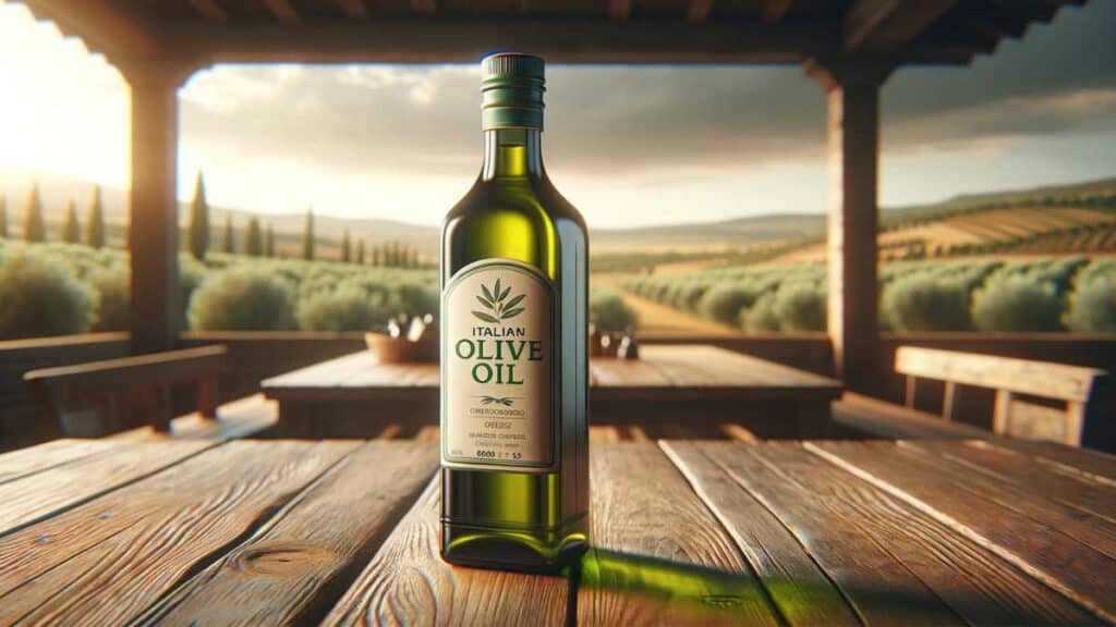 bottle of italian olive oil