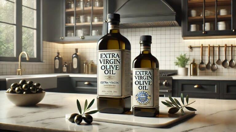 two bottles of olive oil